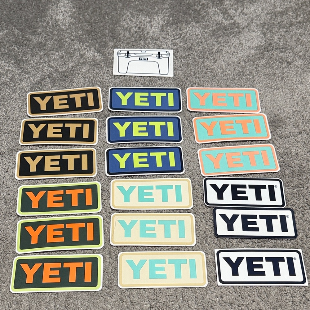 Lot of 19 Yeti Cooler Stickers